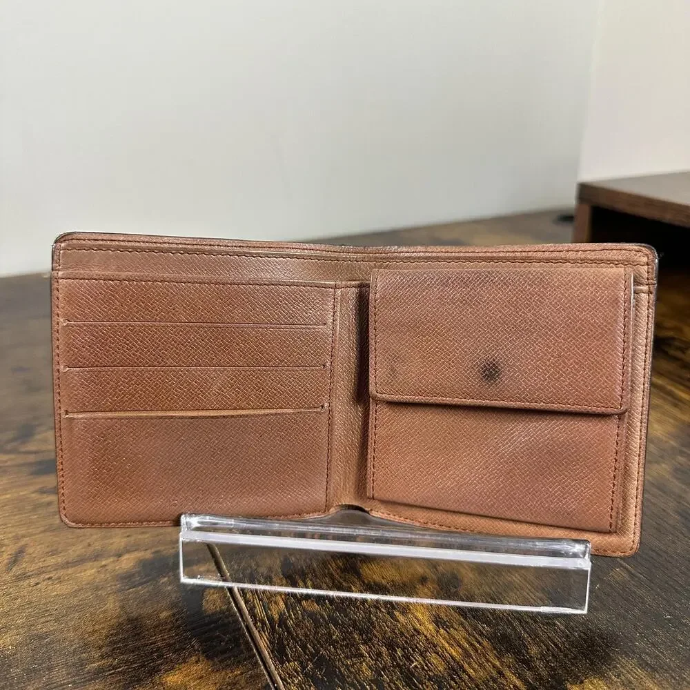 Louis Vuitton Vintage Wallet Mens One Size Brown Monogram Canvas Bifold France